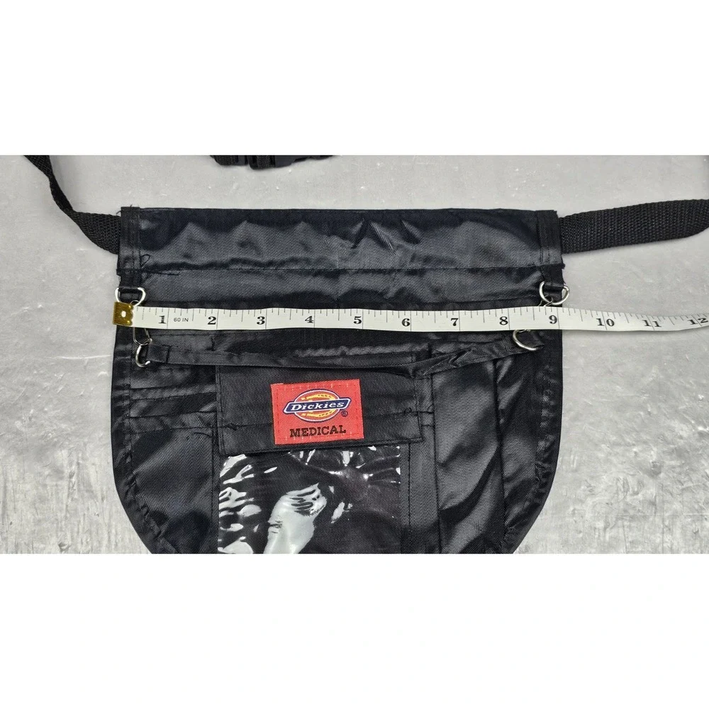 Dickies Medical Bag‎ Y2K Black Adjustable Fannypac Crossbody Clear EUC
